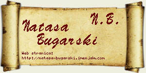 Nataša Bugarski vizit kartica